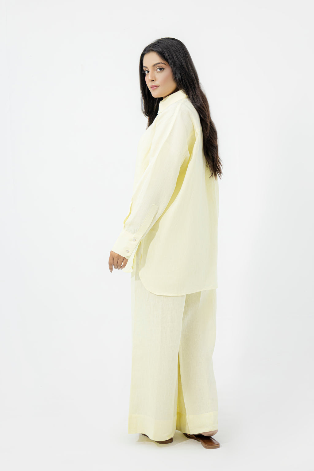 Lemon Drop Oversized Pure Premium Italian Linen Co-ord Set