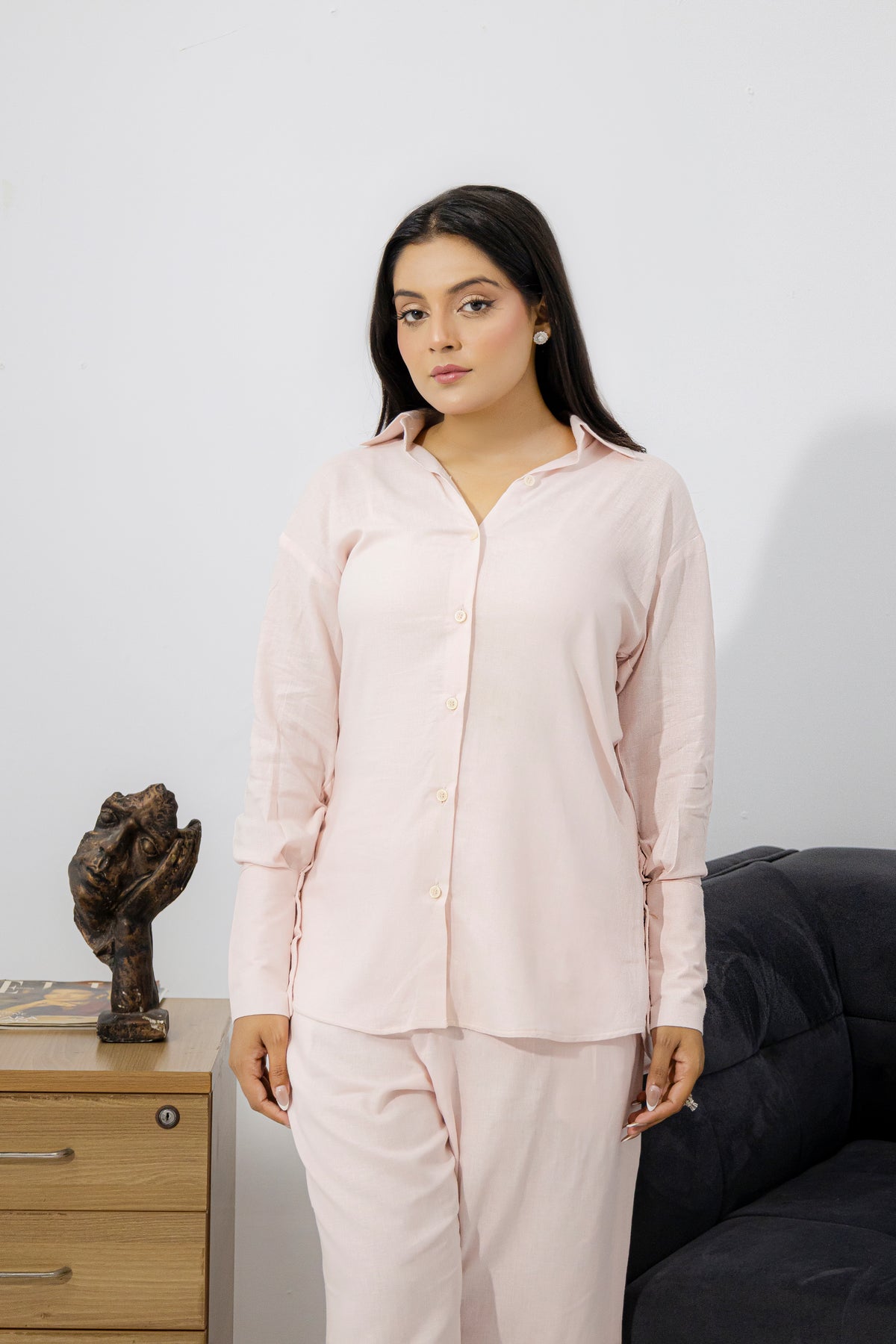 Effortless Blush Pure Irish Linen Pink Lounge Co-ord Set